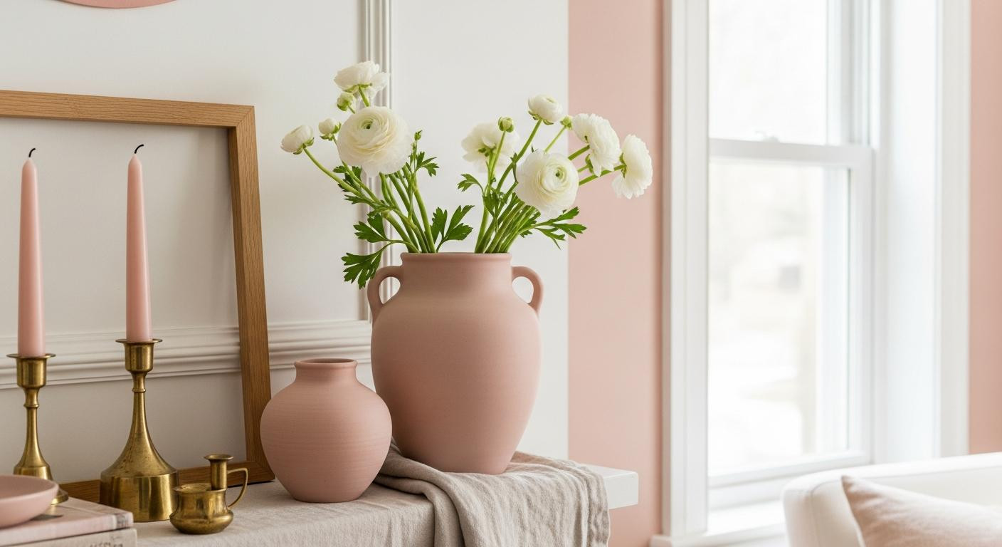 Matte ceramic makes pastel spring decor look expensive (glossy finishes read like Easter clearance)