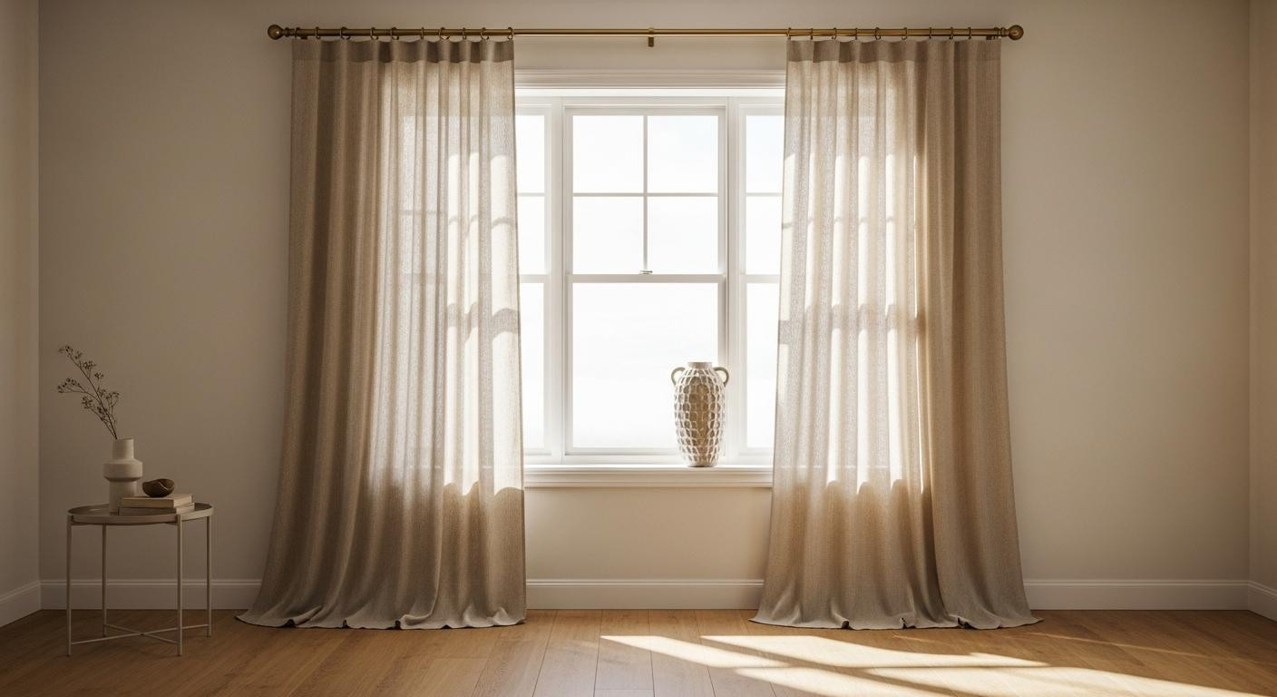 Linen curtains cost a year and seasonal swaps cost 5 (I did the math)