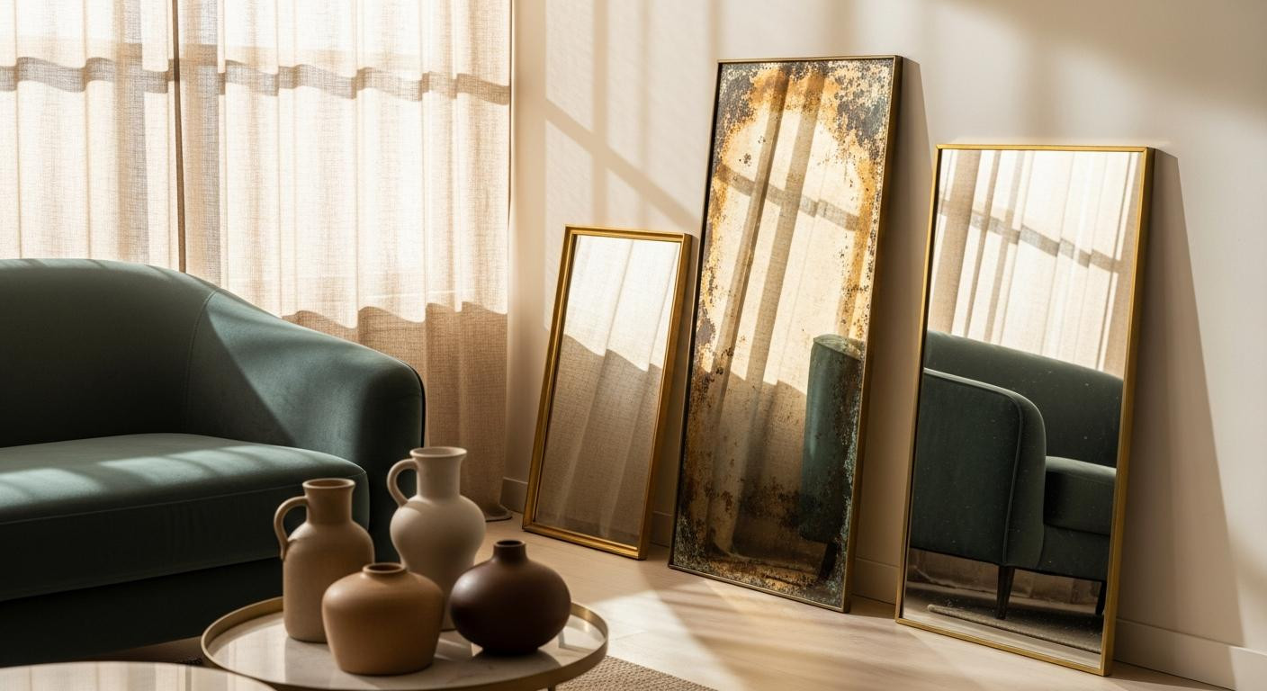 I bought the same brass mirror at 3 price points (only the 0 vintage version looked intentional)