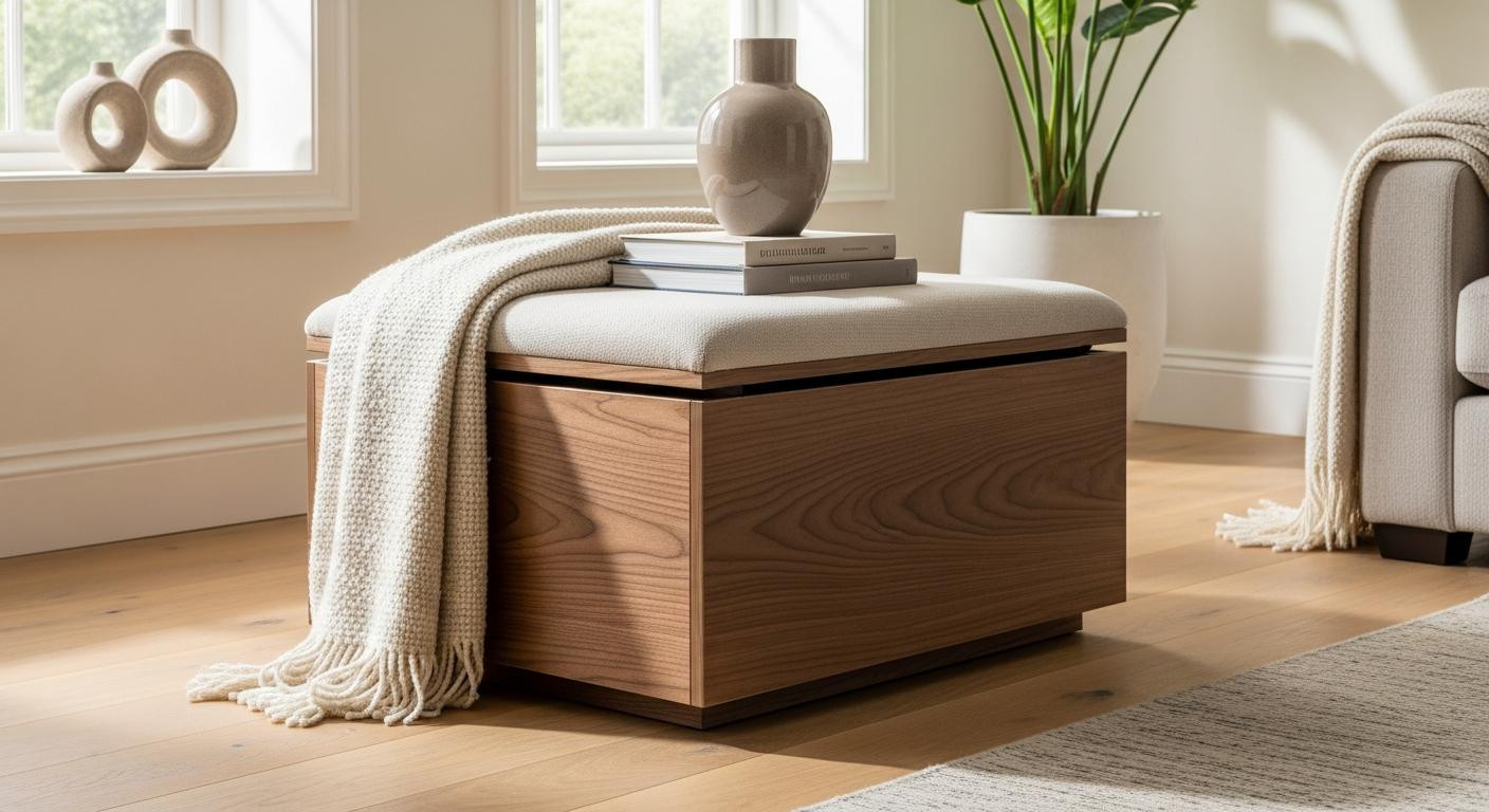 The $340 storage ottoman that looks like a $980 designer find (if the veneer is 3mm)