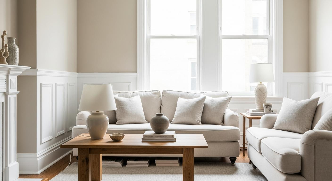 White trim makes your small living room feel smaller, designers say
