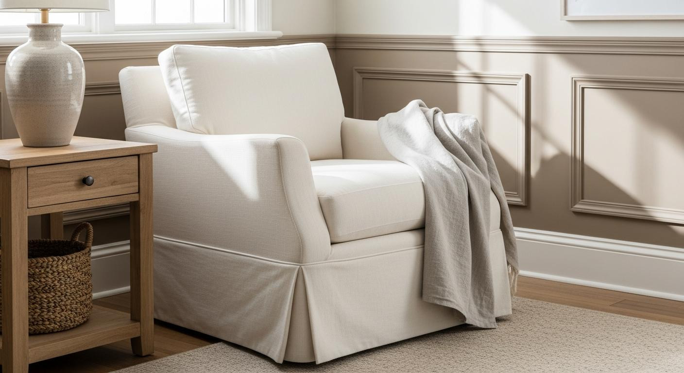 TikTok's 0 skirted chair looks like the 0 West Elm version