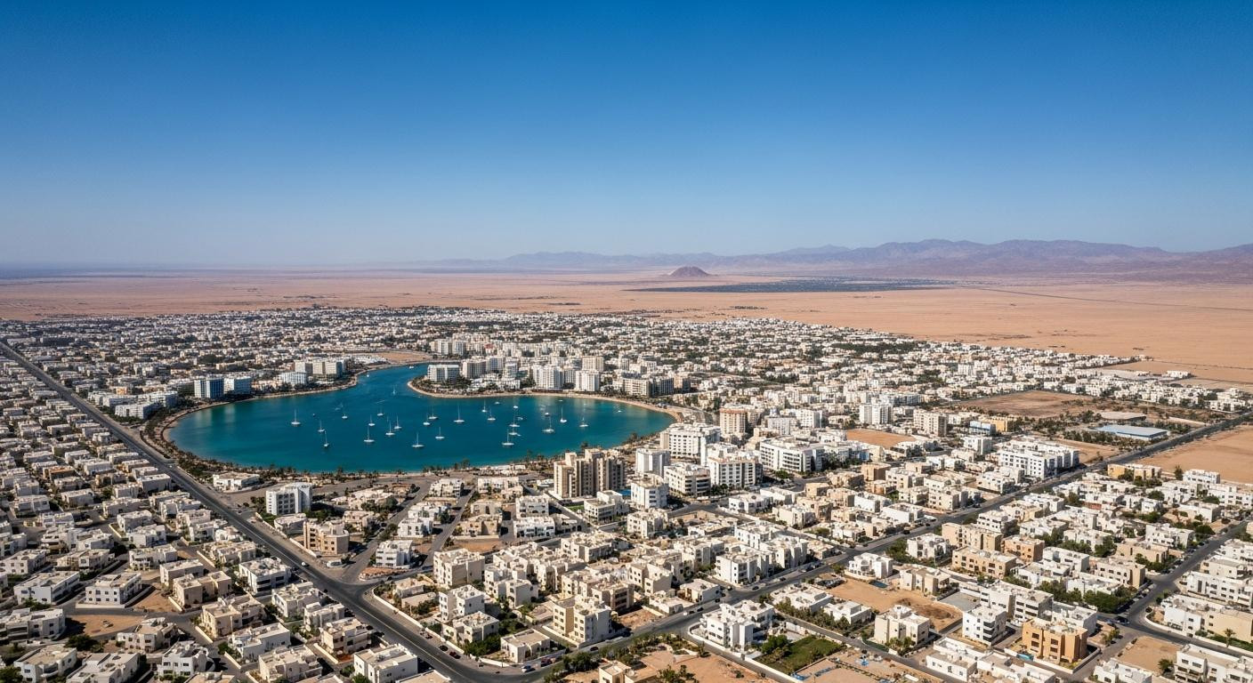 In the Sahara where a 25-mile sandbar turns the Atlantic flat for kiters