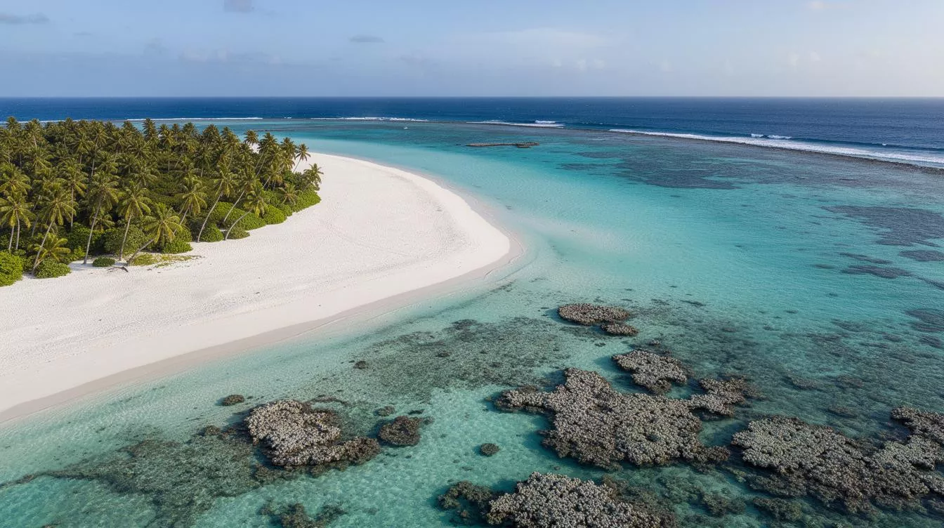 One dirt road past this Polynesian airport leads to a beach 280 miles from Tahiti