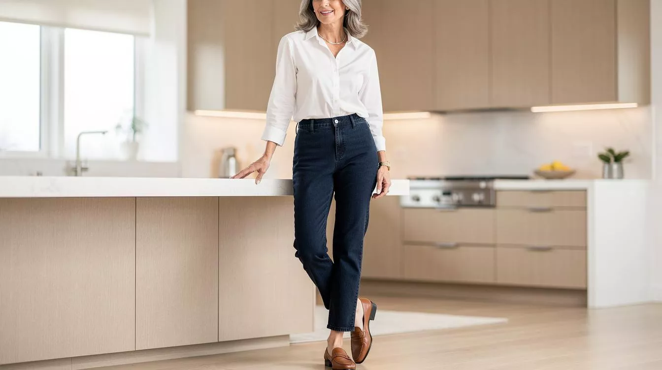 Straight ankle jeans took 10 years off my legs at 58 and here is the rise that did it