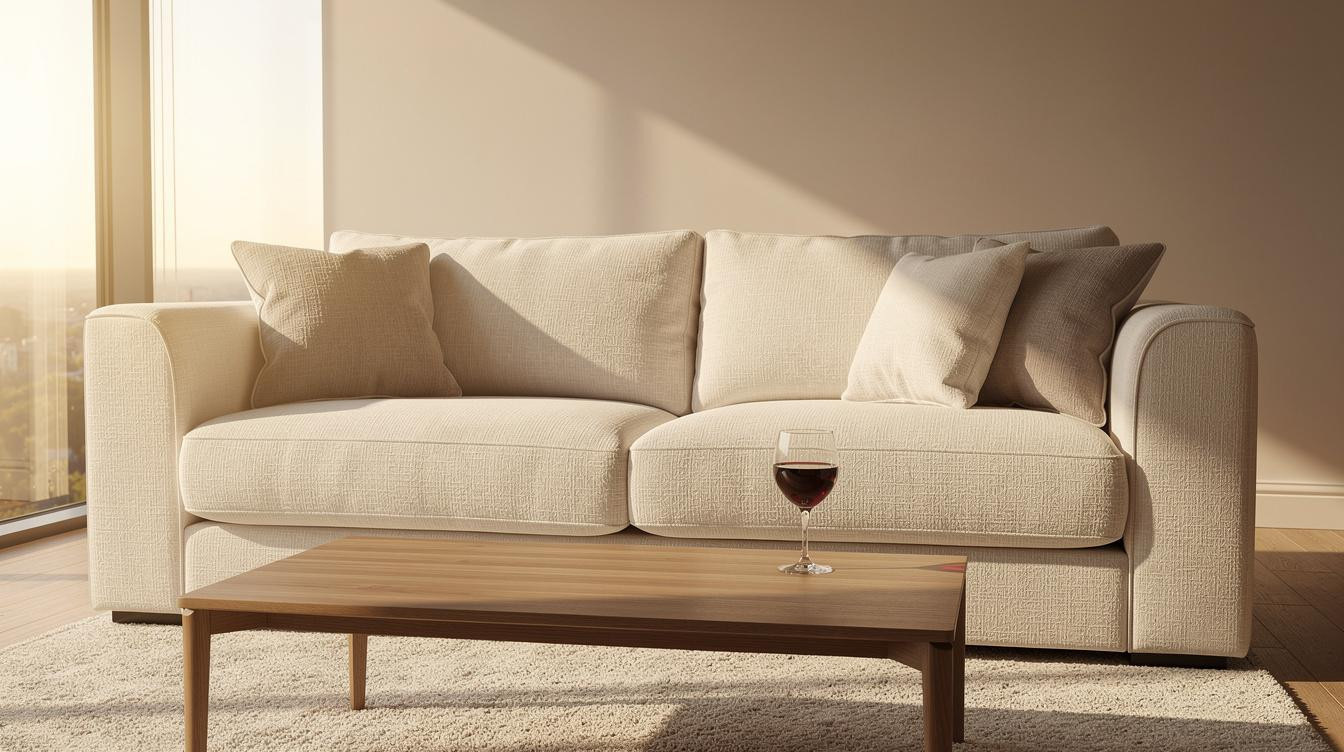 Performance fabric is not just for nurseries, designers now put it in cream adult rooms