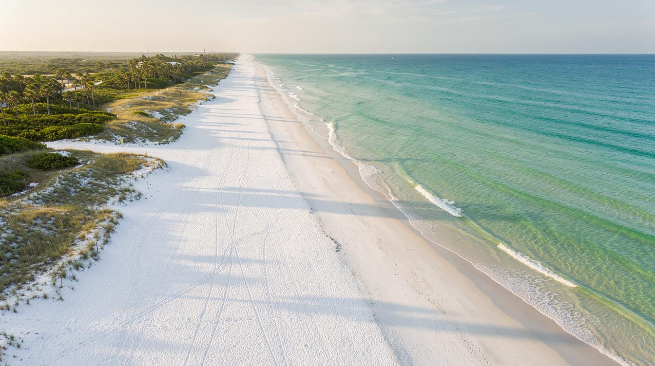 Florida's only quartz-sand beach stays cool underfoot when other Gulf shores burn