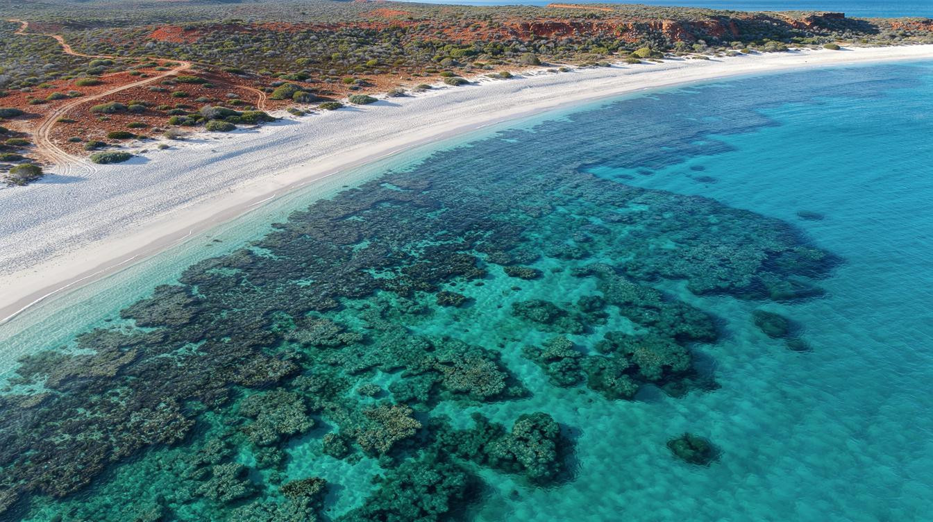 At Turquoise Bay the reef starts 30 feet from shore and you walk in without a boat