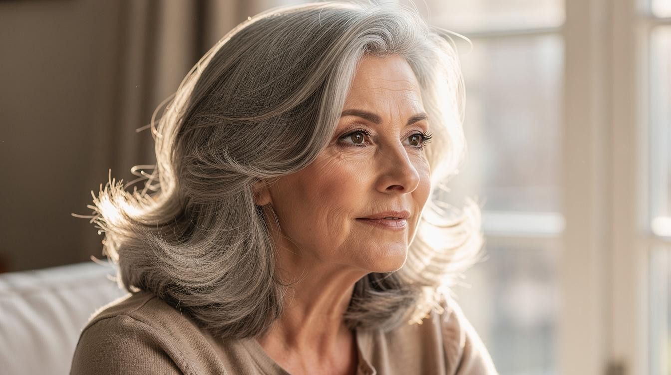 Baby layers grow out softer at 58, and here's the exact phrase to ask for