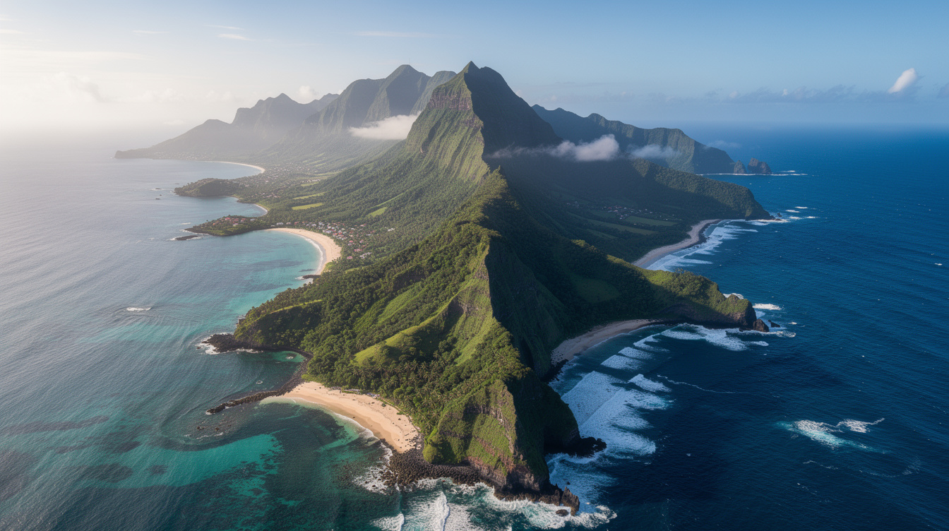 Martinique is 50 miles long and the coast you wake up on changes the whole trip