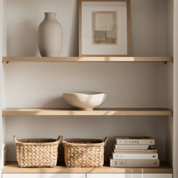 The 3-zone rule decorators use to make a bookshelf stop looking like storage