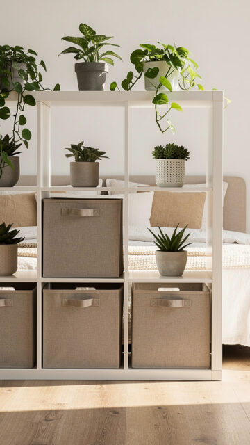 The IKEA Kallax setup that turns a studio into 2 rooms for under $200