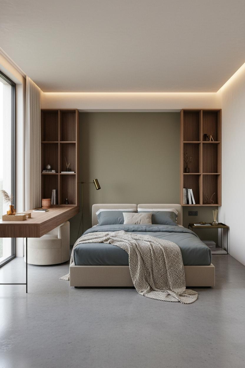 500 Sq Ft Studio Apartment Floating Desk
