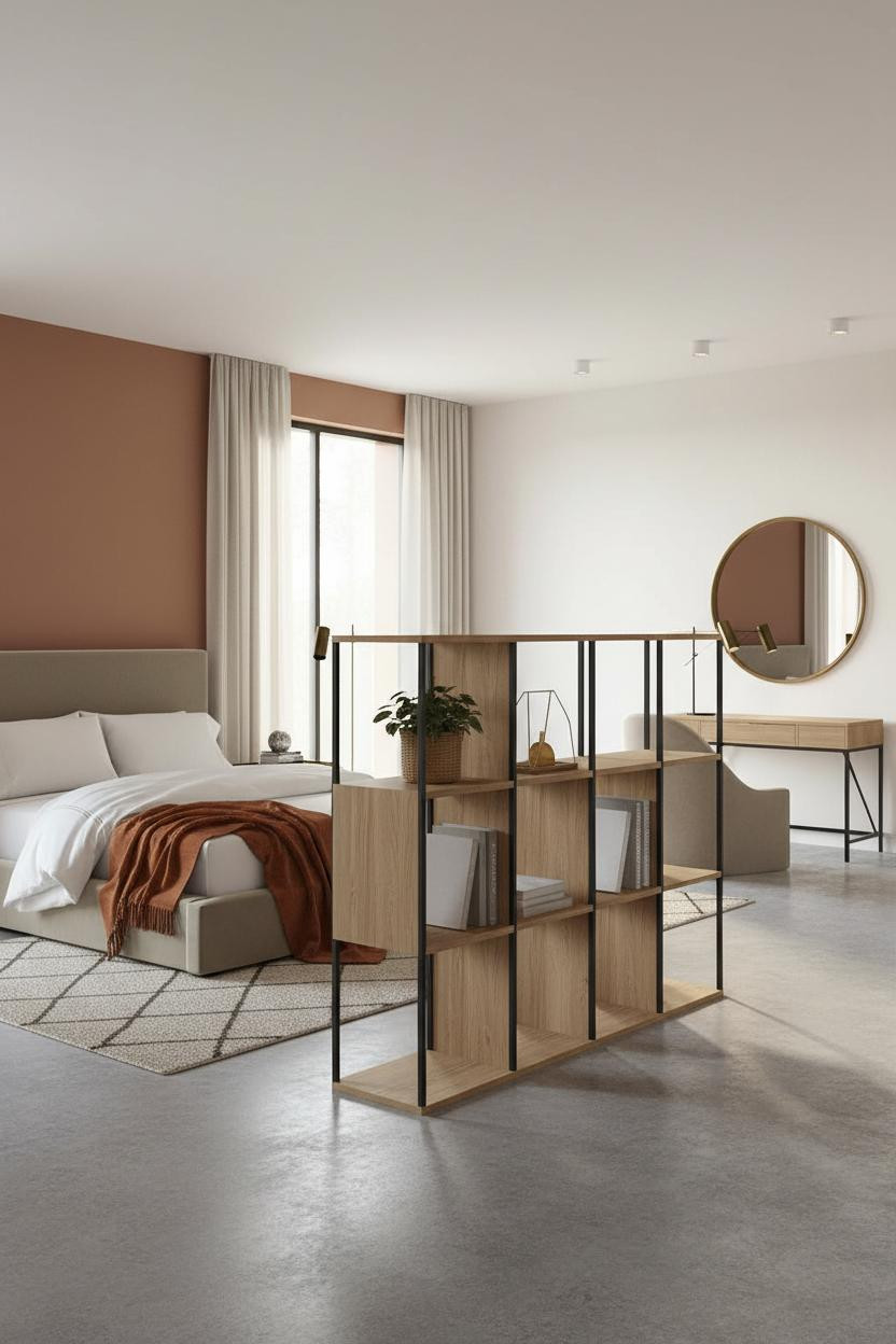 500 Sqft Studio Boho Divider Layout