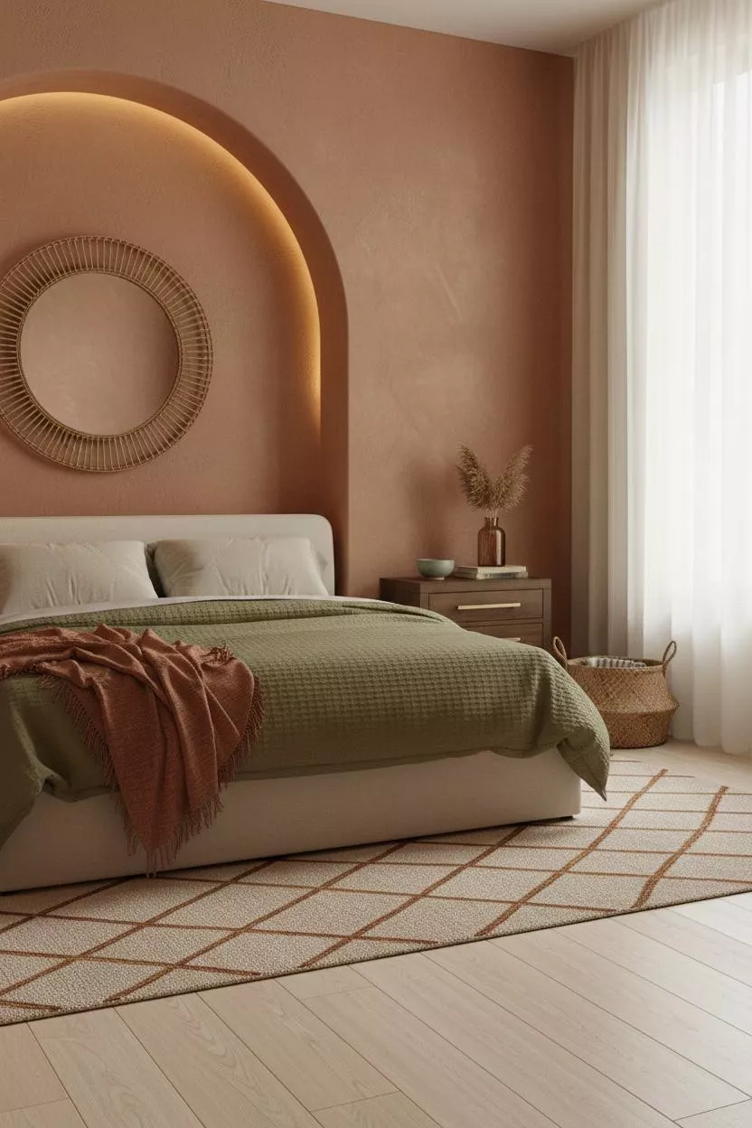 70s Bedroom Terracotta Boho Desert