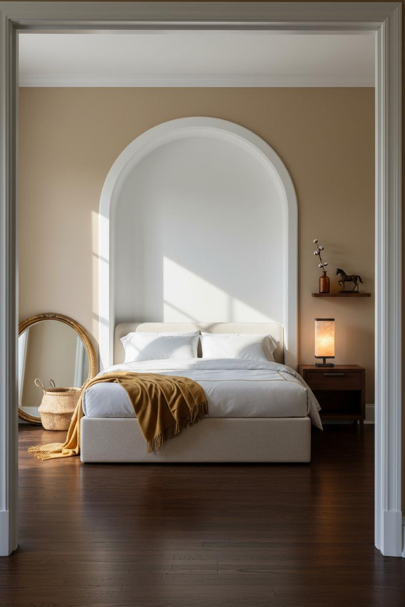 American Classic Bedroom Arched Alcove Design
