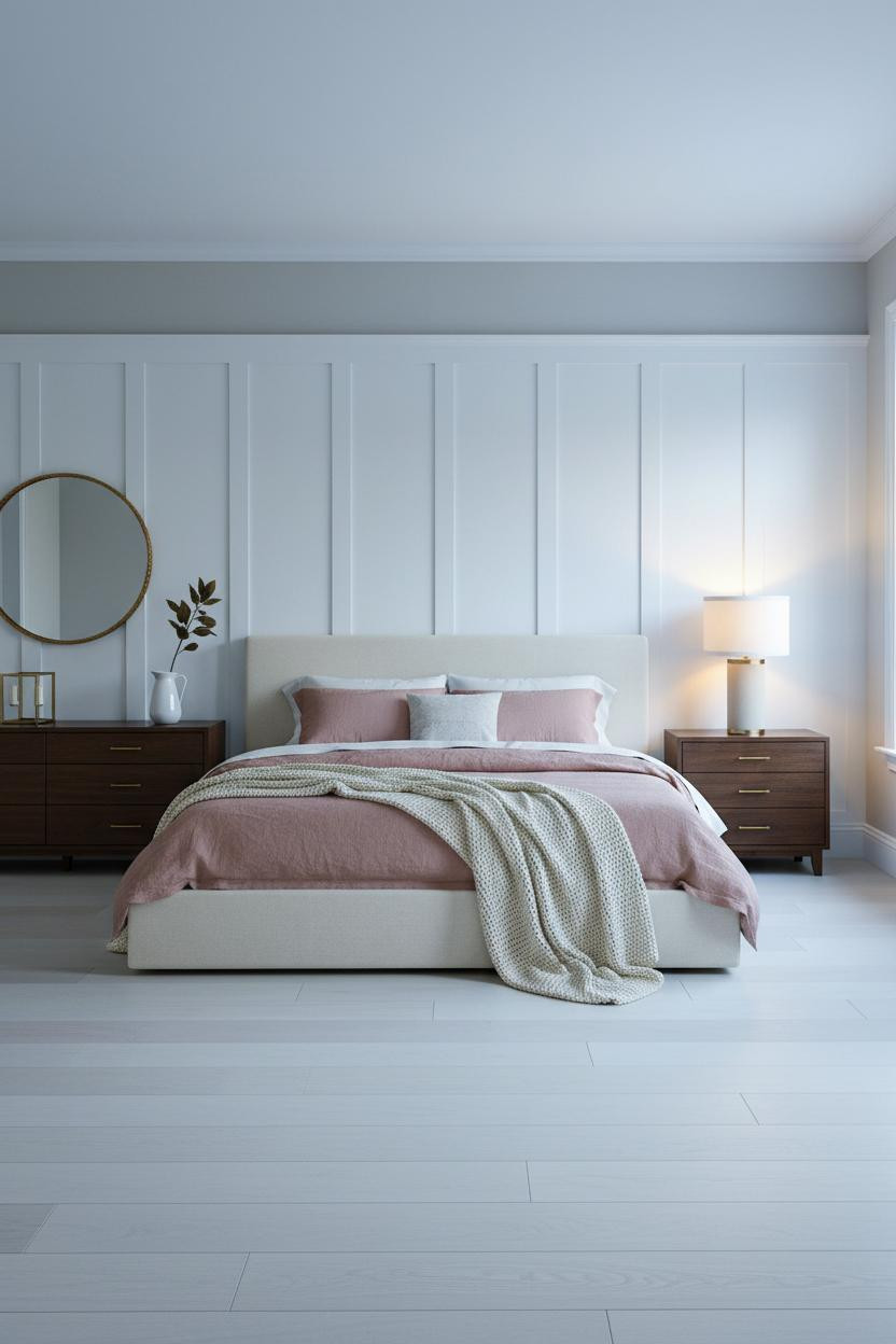 American Classic Bedroom Design Board and Batten Paneling