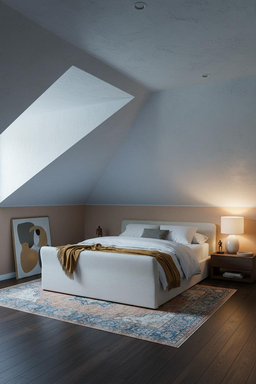 Low Attic Bedroom Sloped Ceiling