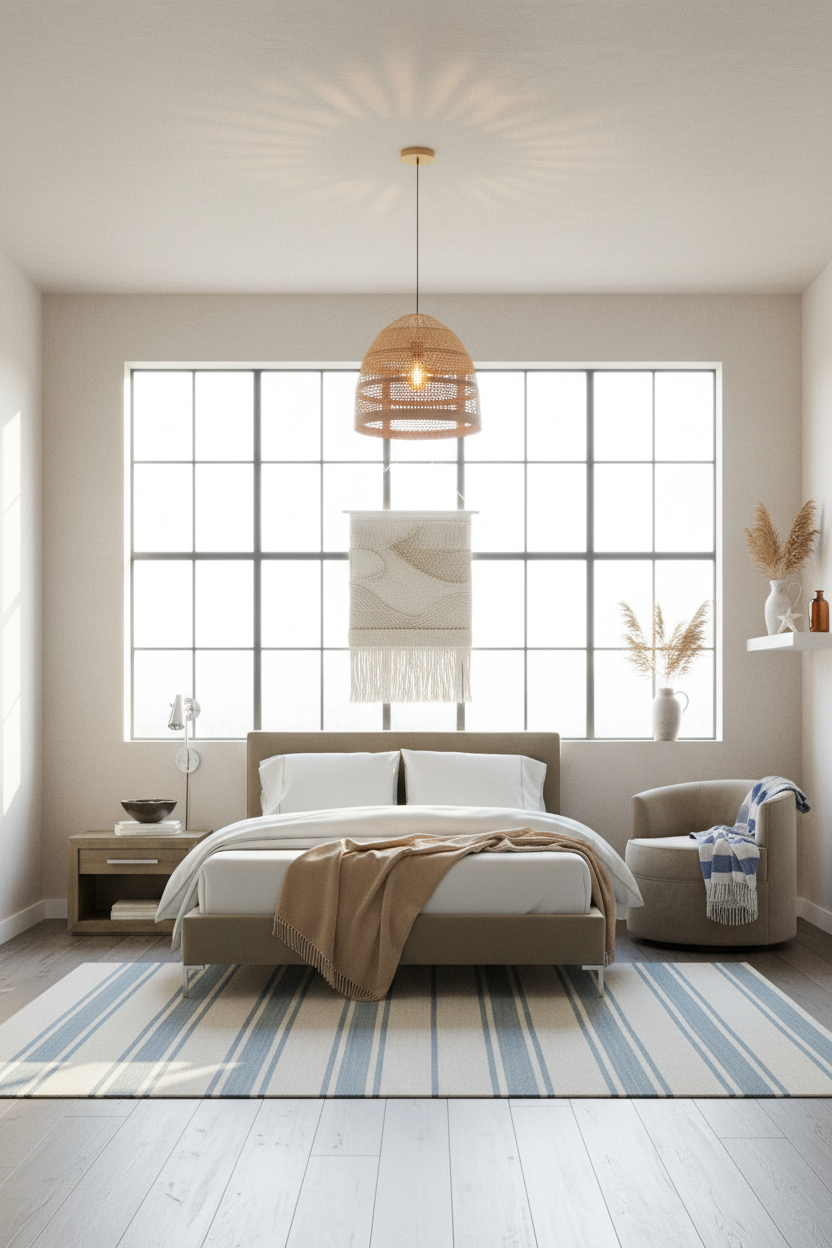 Beachy Teen Bedroom Coastal Window Light