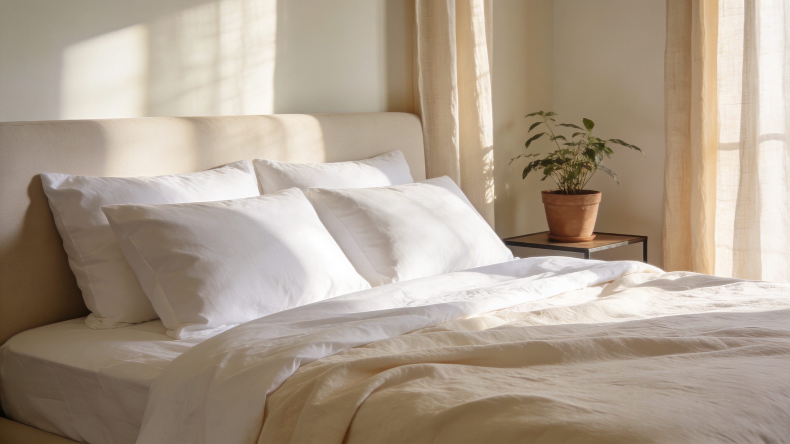 Best organic mattress 2026 — Saatva Zenhaven and Latex Hybrid GOTS GOLS certified options. Almanac organic-certified reference photography.