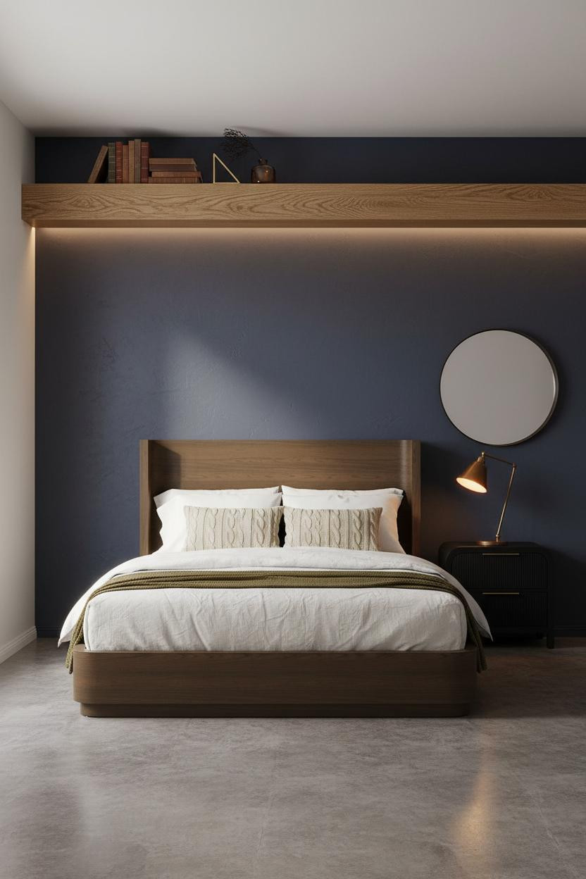 Black Oak Bedroom Industrial Design