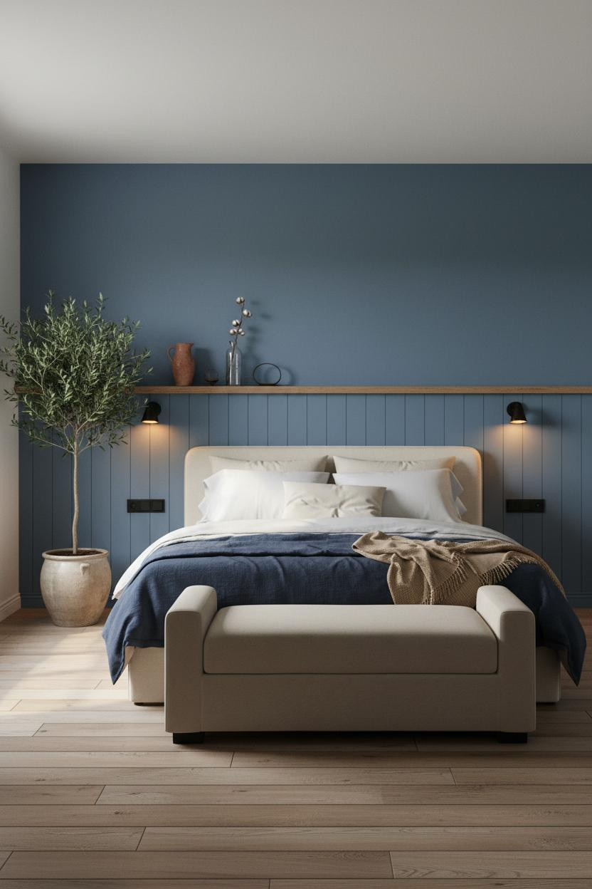 Blue Cottage Bedroom French Blue Walls