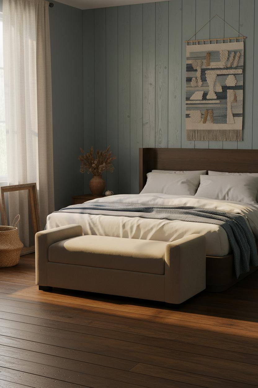 Blue Cottage Bedroom Shiplap Farmhouse