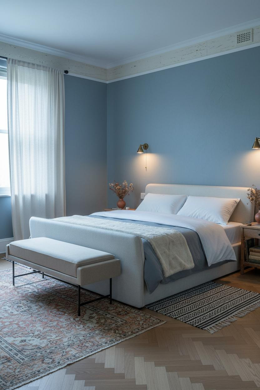 Blue Cottage Bedroom Vintage Cozy