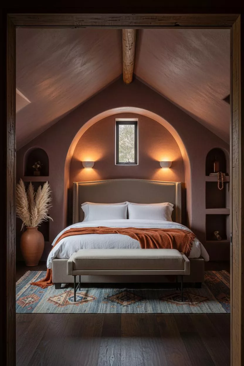 Boho Bedroom Attic Indigo Niche Design