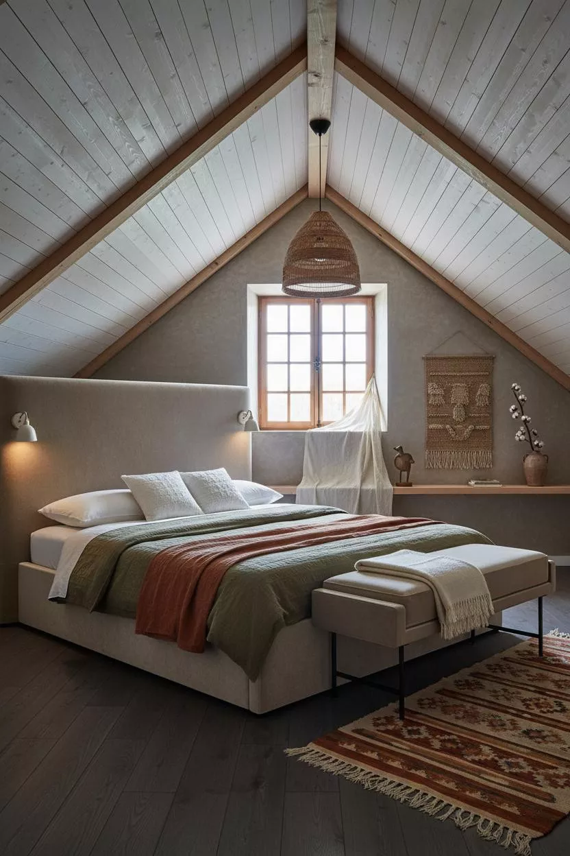Boho Bedroom Attic Modern Design