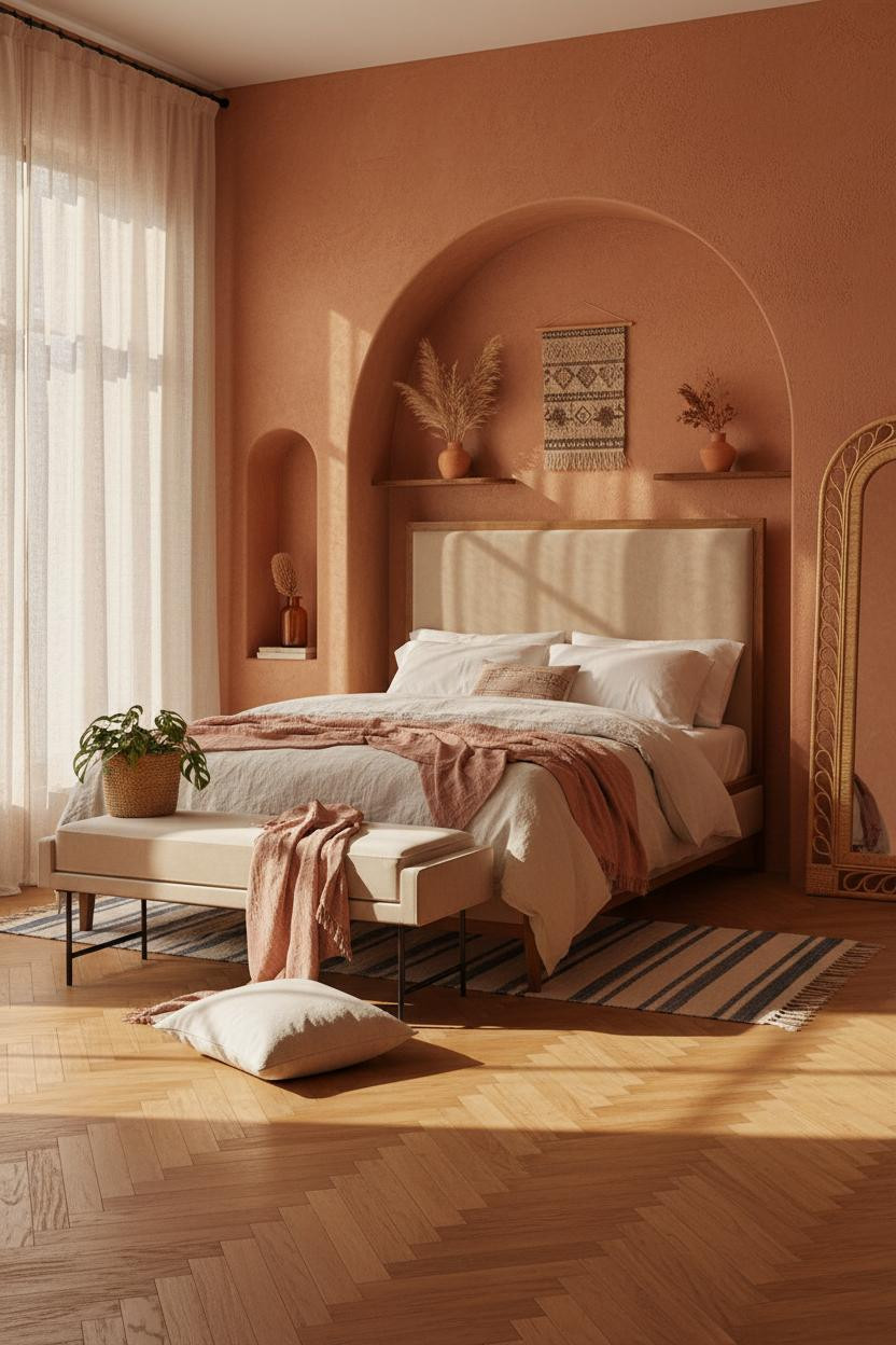 Boho Studio Apartment Adobe Alcove Niche Desert Modern Design