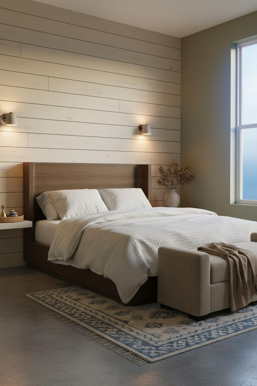 Boho Studio Apartment Japandi Bedroom Design Warm Small Space