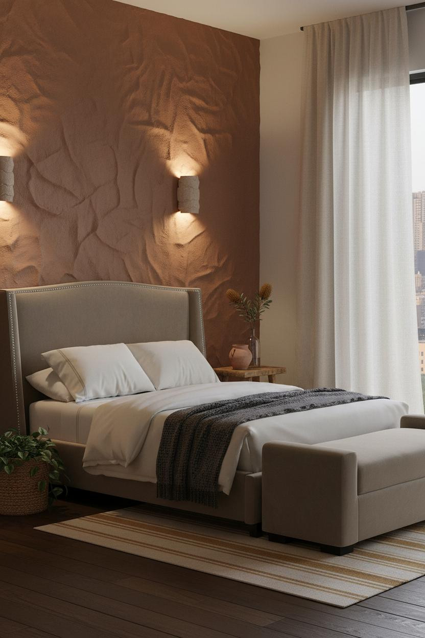 Boho Studio Apartment Warm Lamp Lighting Desert Modern Ideas