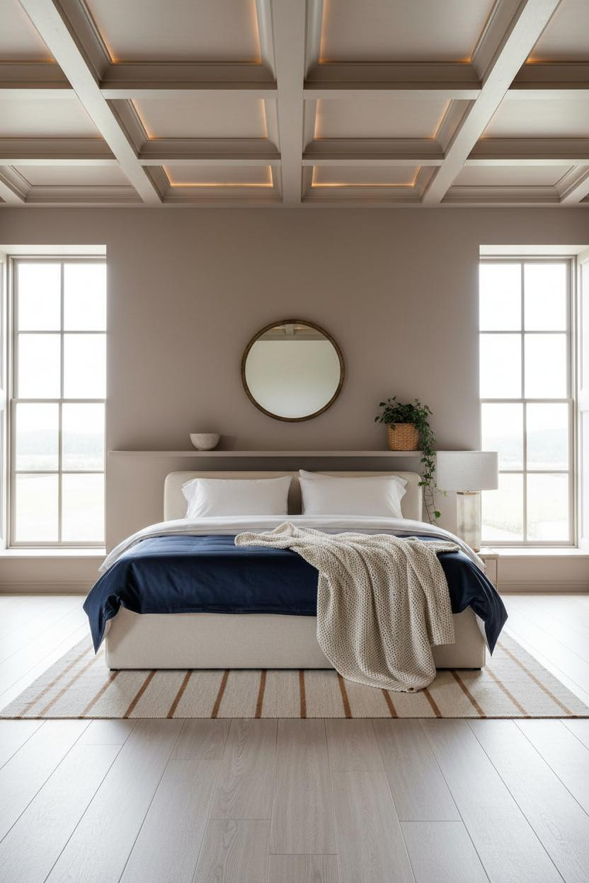 Classic Bedroom Coffered Ceiling Luxury