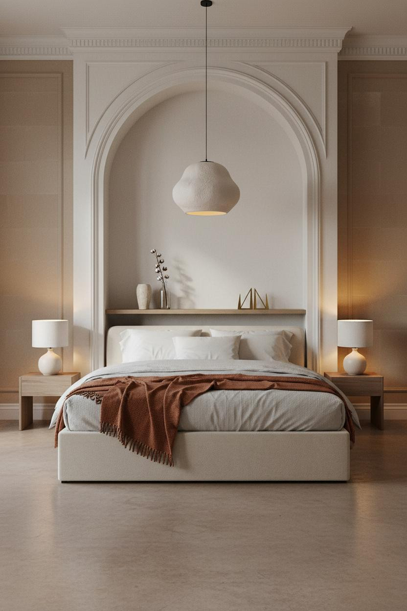 Classic Bedroom Design Arched Niche Merano