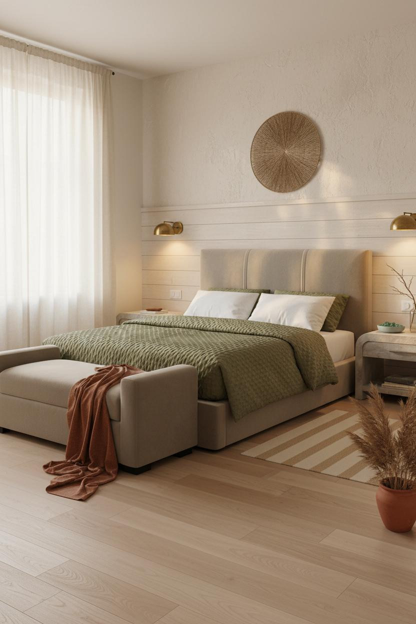 Coastal Blue Bedroom Master Bed Design