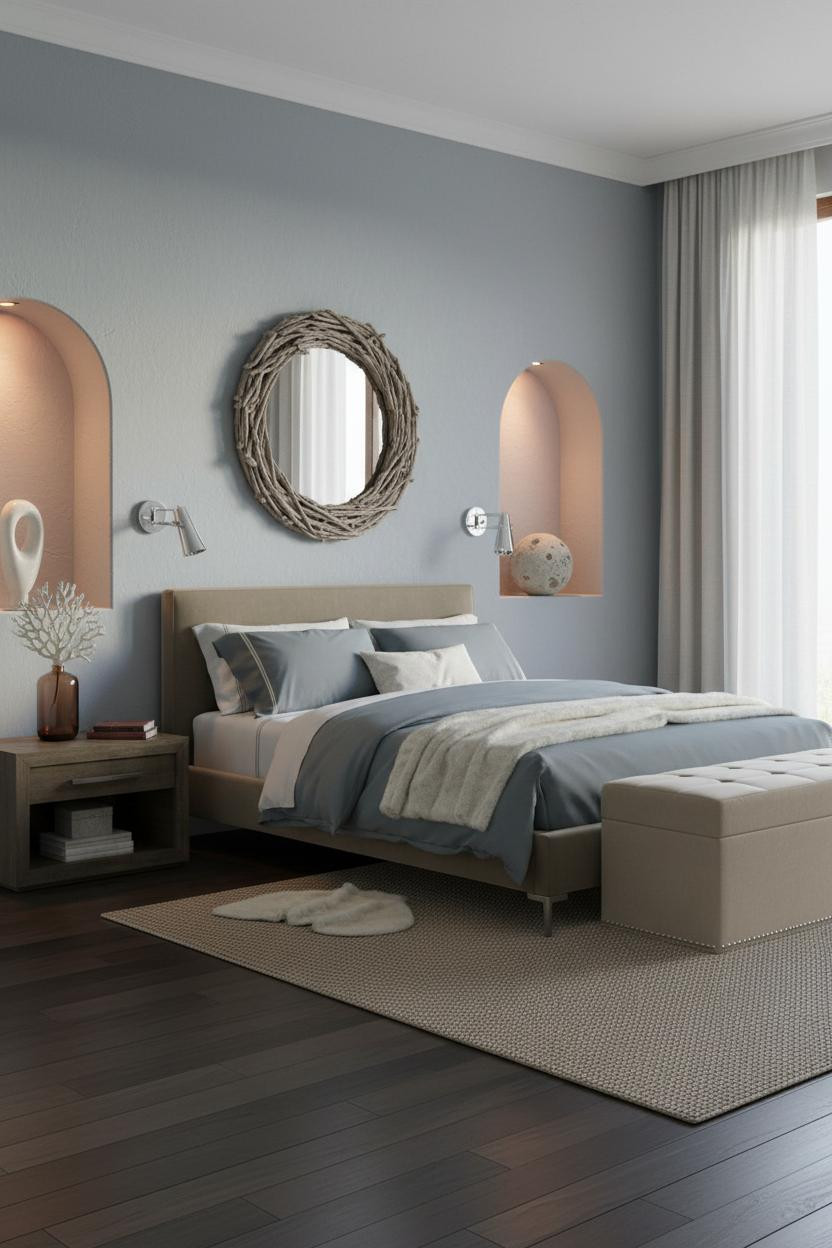 Coastal Guest Bedroom Mediterranean Style