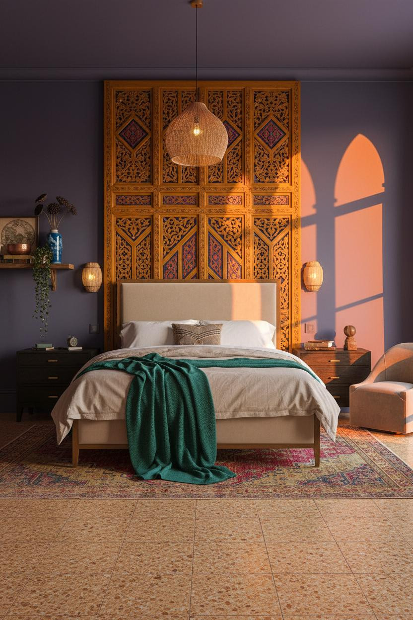 Colorful Maximalist Bedroom Boho Eclectic
