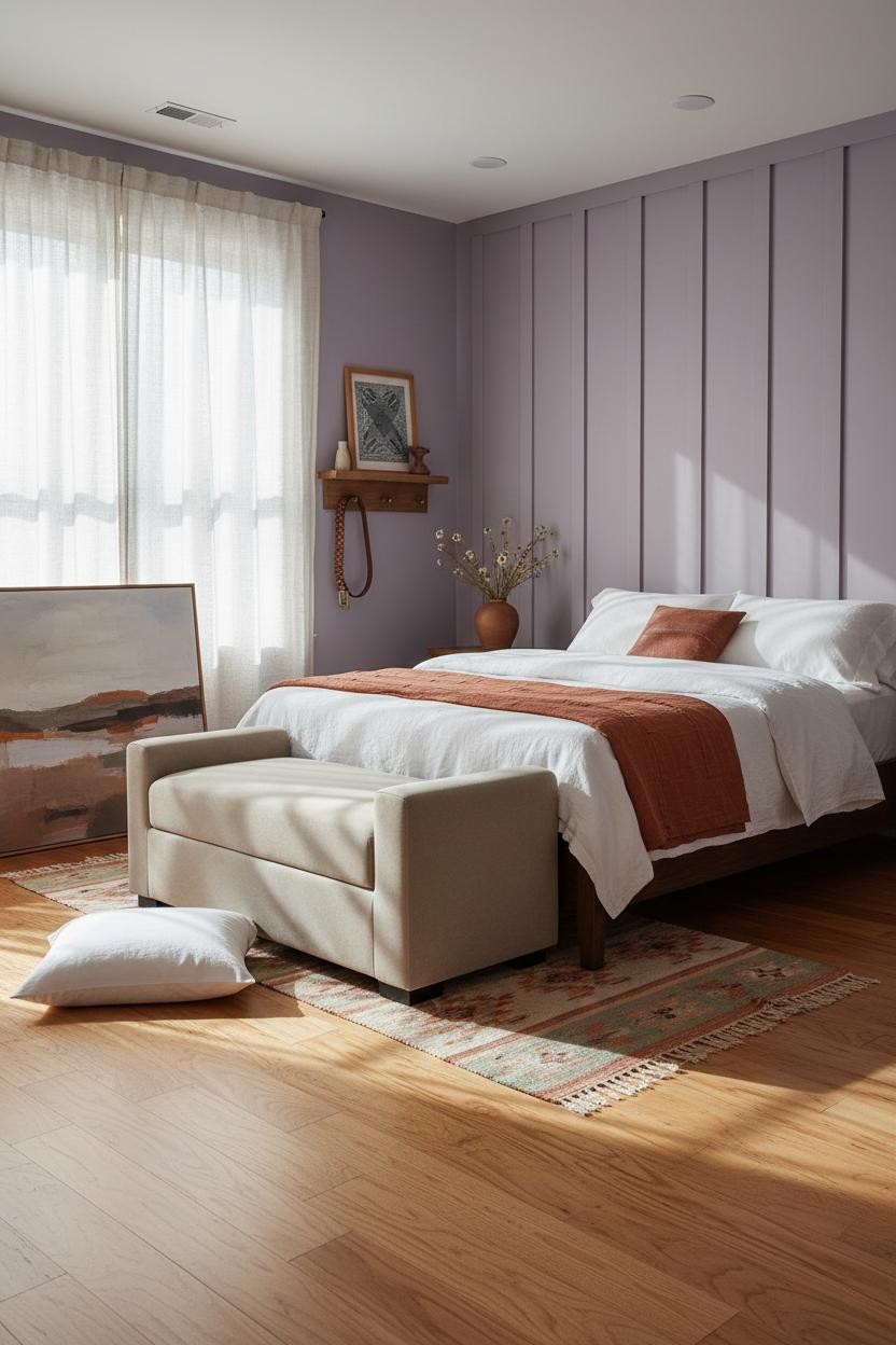 Country Teen Bedroom Cowgirl Lavender Accent Wall