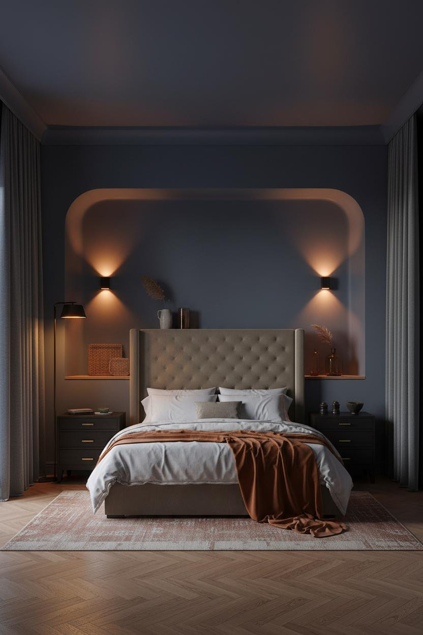 Cozy Bedroom Lighting Warm Amber Lamps