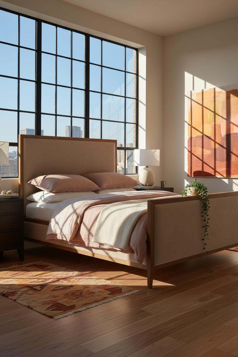 Cozy Bedroom Lighting Warm Lamps Window