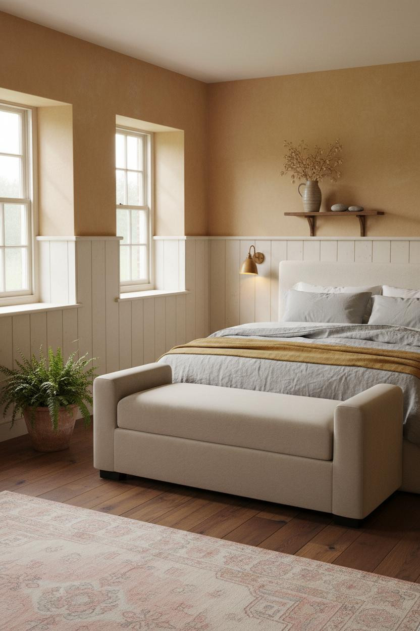Cozy Cottage Bedroom Shiplap Vintage
