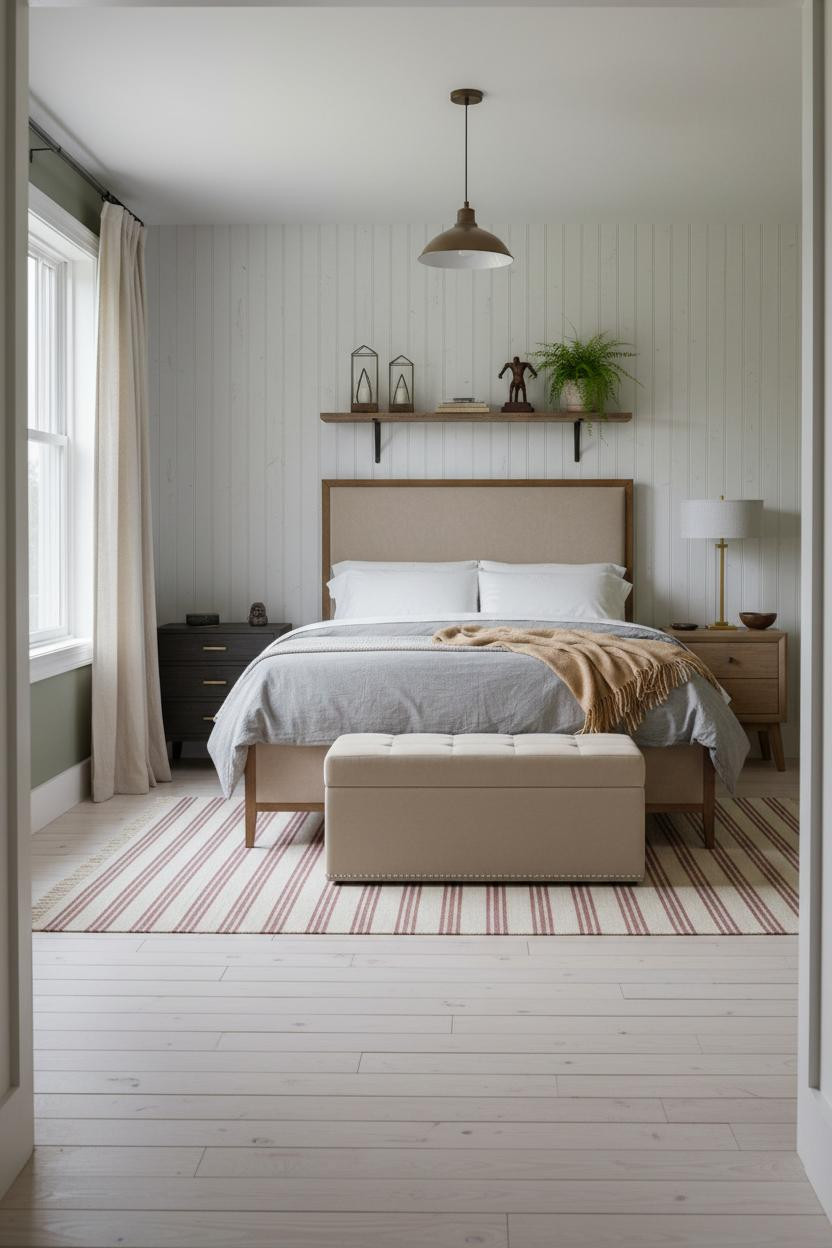Cozy Guest Bedroom Farmhouse Board and Batten