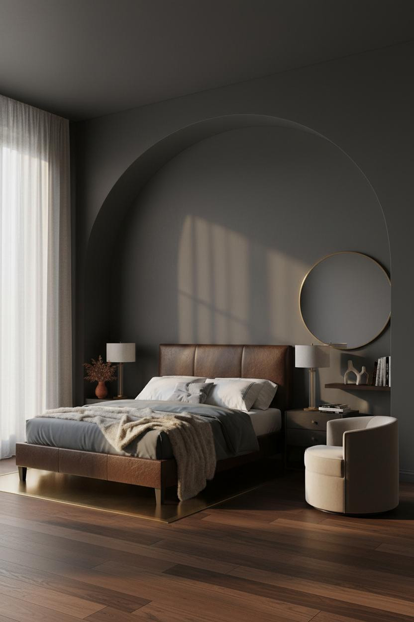 Cozy Luxury Bedroom Arched Alcove Master