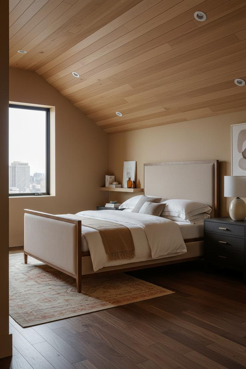 Cozy Neutral Attic Bedroom Warm Aesthetic