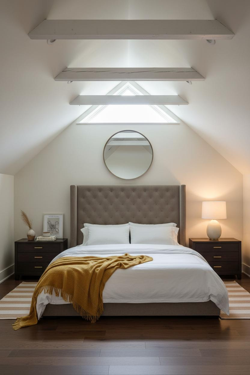Cozy Neutral Attic Bedroom Warm Aesthetic