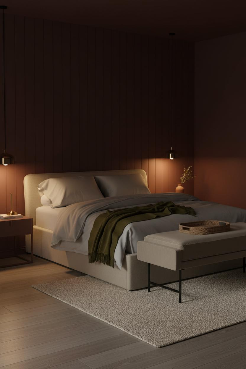 Cuddle Night Couple Bedroom Burgundy Lamp