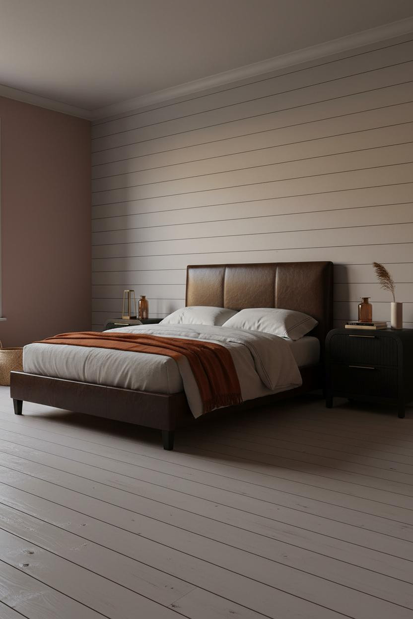 Dark Bedframe Bedroom MCM Retro Black Bed