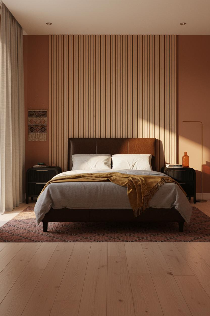 Dark Cozy Bedroom Moody Amber
