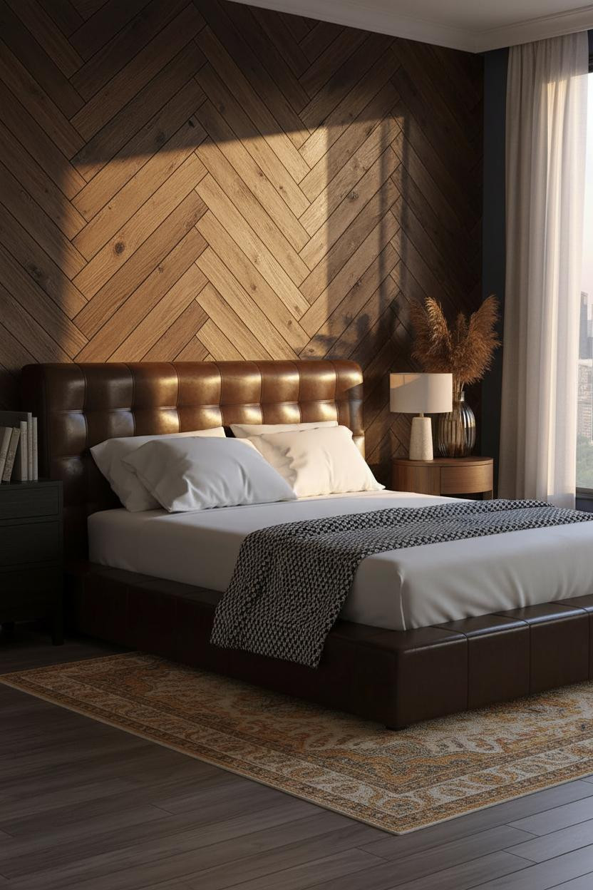 Dark Cozy Bedroom Moody Walnut